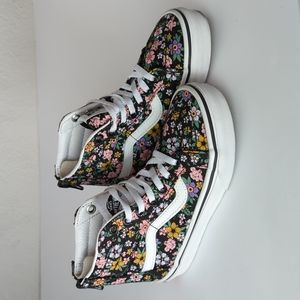 Vans Floral Sk8-Hi Zip Shoe - Toddler Girls size 11.5